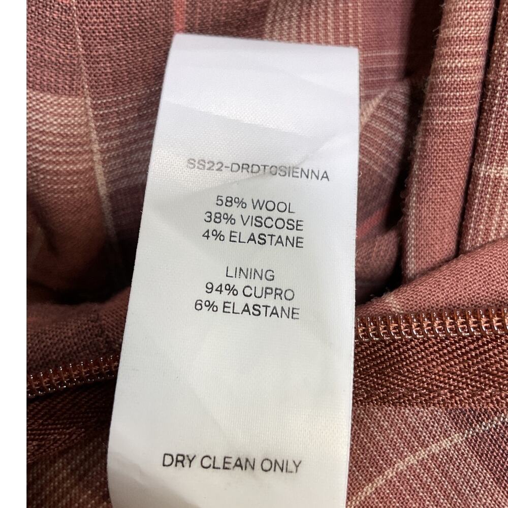 Knwls Tailored Brown Plaid Flare Pants Size 8 - Picture 5 of 5